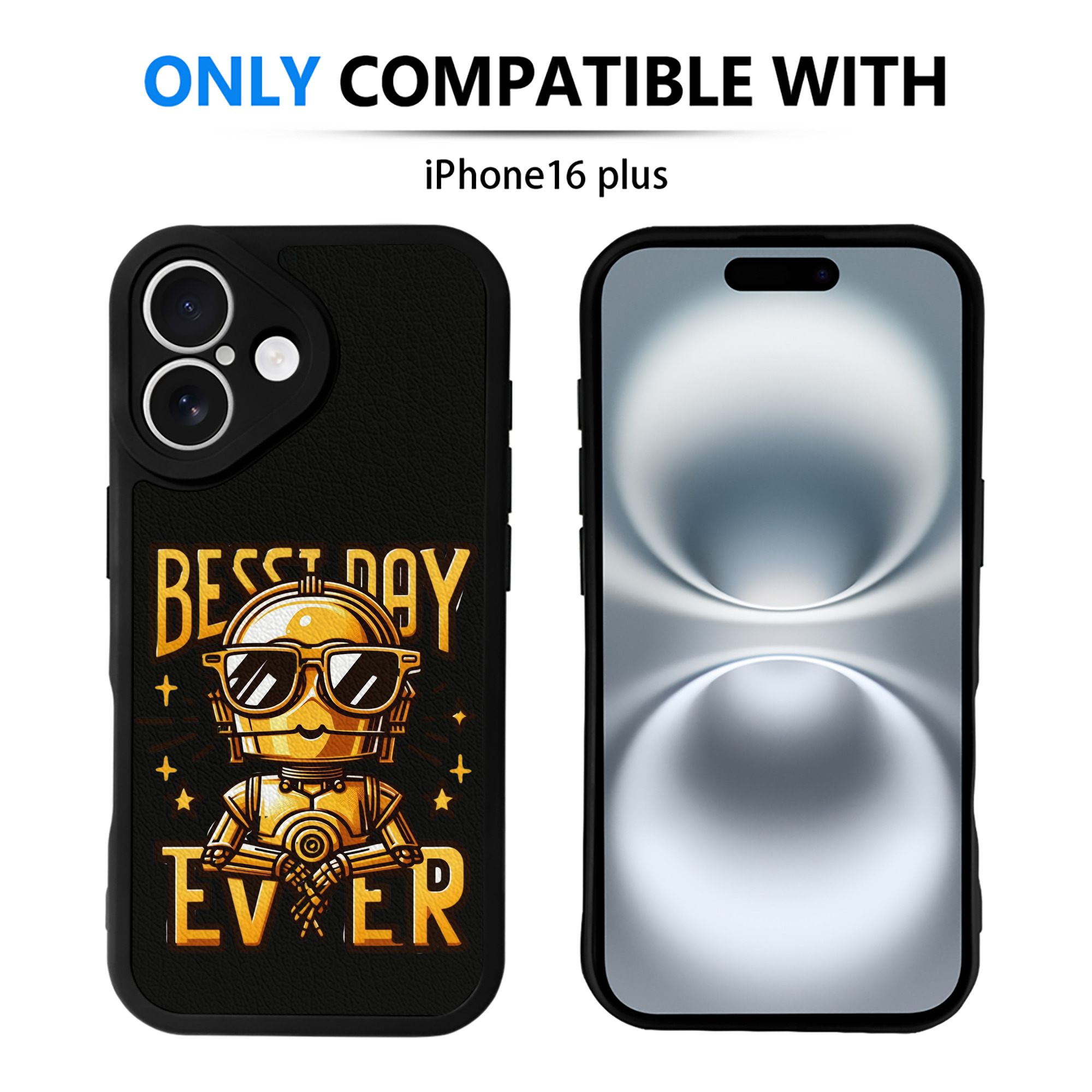 （画像用） スター・ウォーズ Star Wars 【iPhone 16シリーズ対応】シリコンスマホケース（レザー調） 材質：シリコン